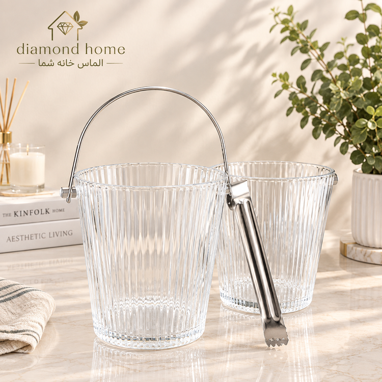 جا یخی شیشه ای طرح شیاری